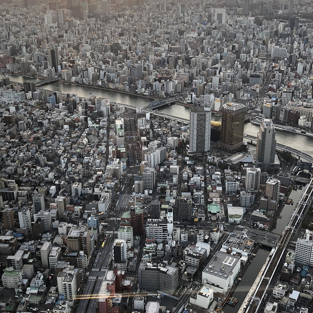 View of Sumida, Tokyo, Japan